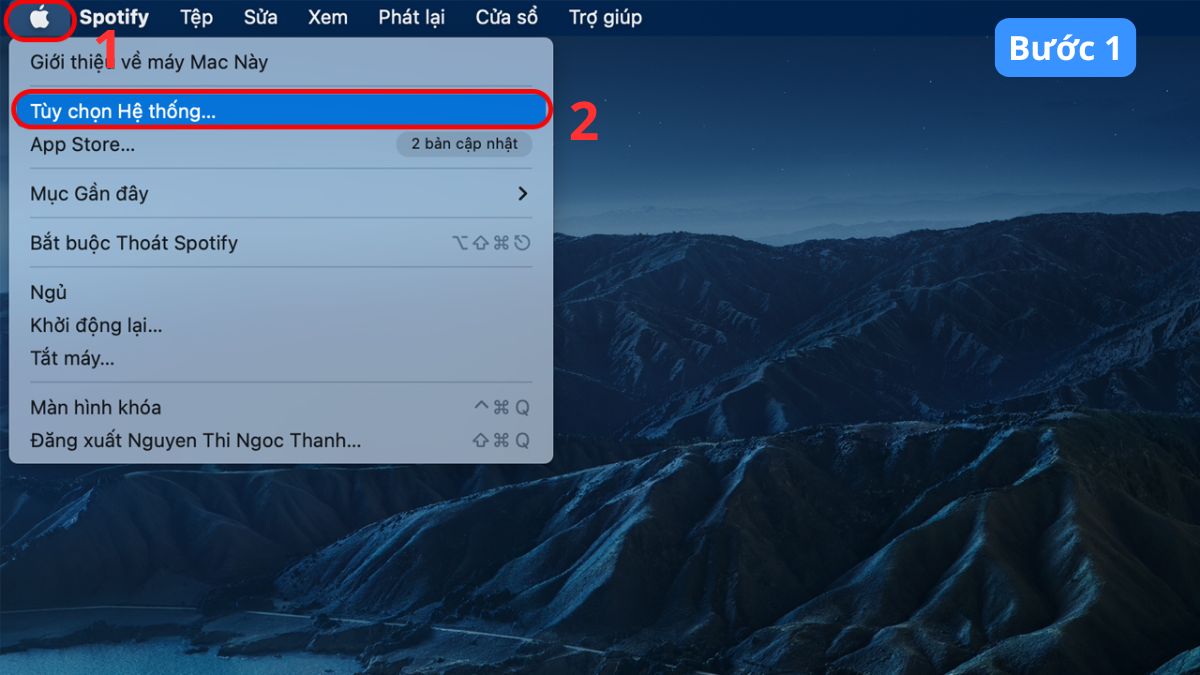 Cách kết nối tai nghe Edifier W820NB Plus với Macbook bước 1