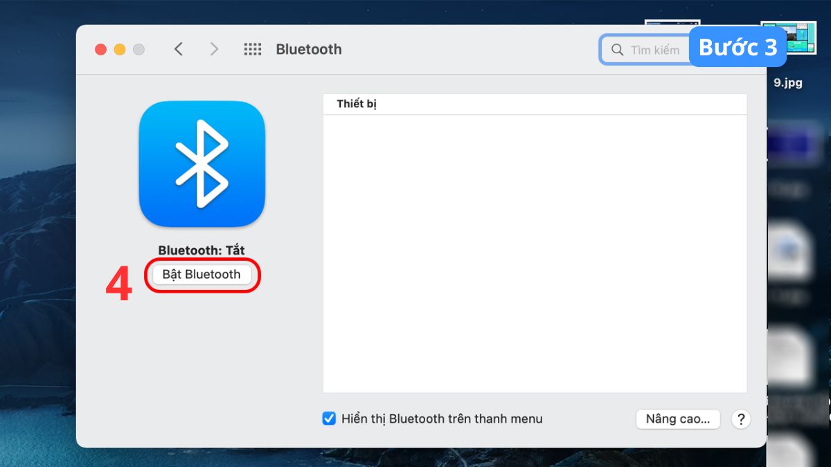 Cách kết nối tai nghe Edifier W820NB Plus với Macbook bước 3