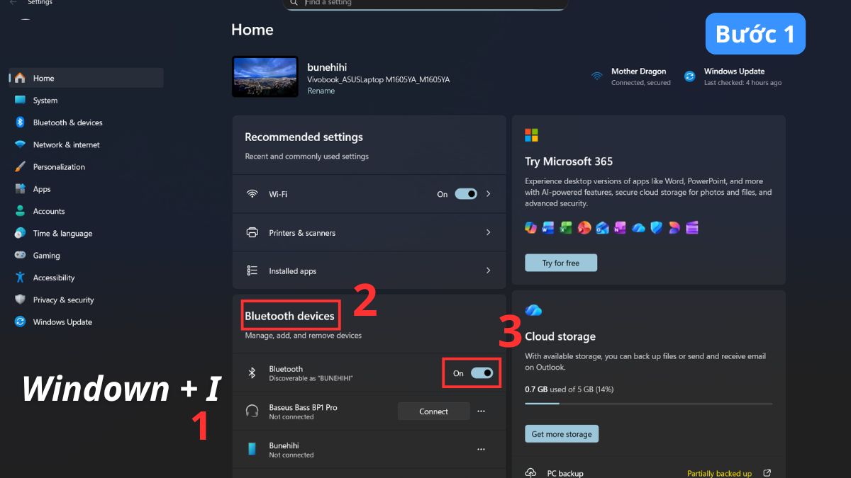 Cách kết nối tai nghe Edifier W820NB Plus với win 10/11