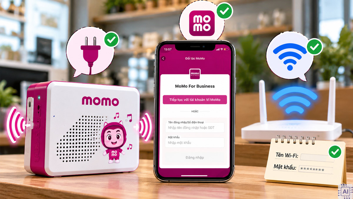Chuẩn bị trước khi kết nối và cài đặt loa MoMo