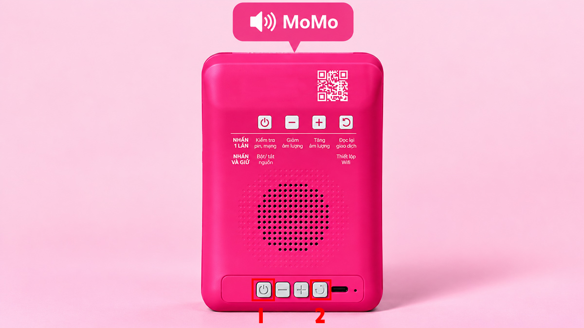 Đưa loa MoMo Y6W về chế độ cấu hình Wi-Fi