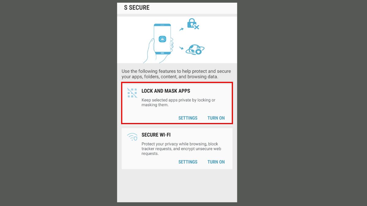 Dùng ứng dụng S Secure chính hãng Samsung bước 2