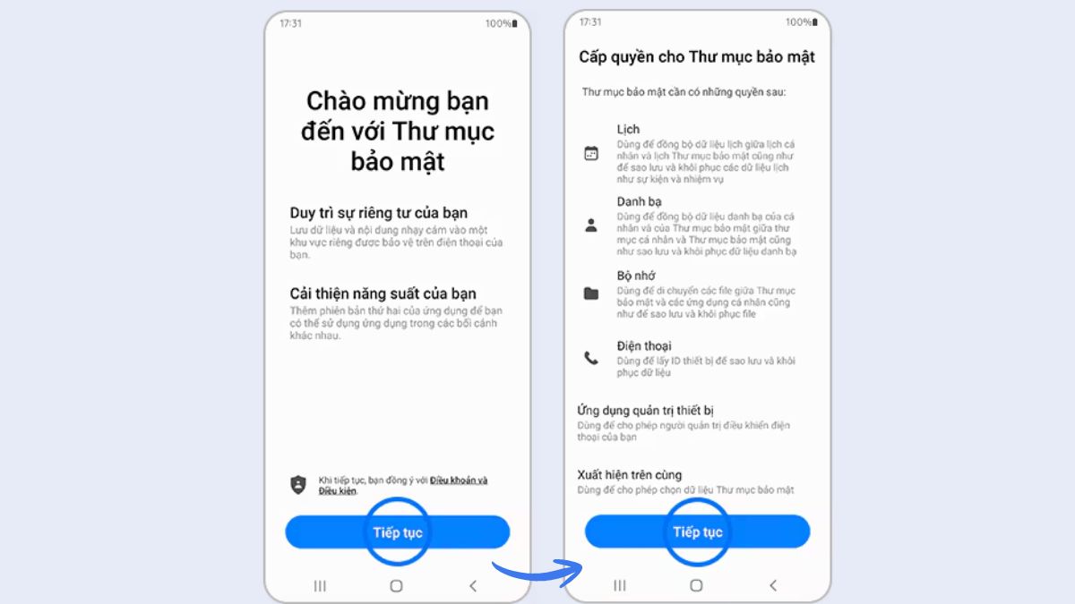 Thiết lập khóa ứng dụng bằng khuôn mặt bước 2