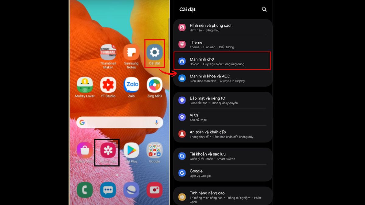 Cách ẩn ứng dụng trên điện thoại Samsung không cần khóa