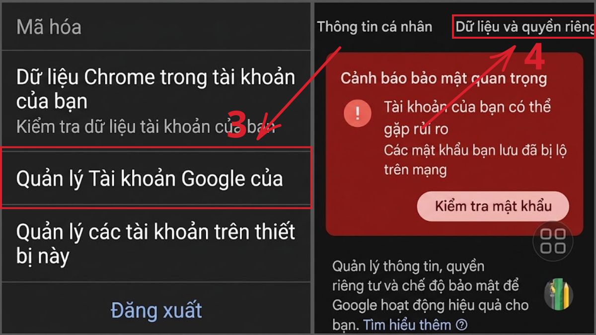 Cách Khôi phục dữ liệu từ tài khoản Google bước 2