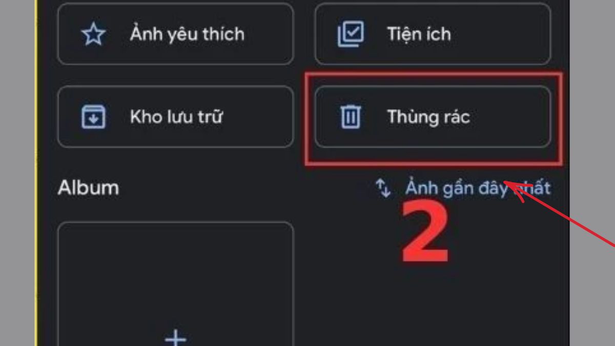 Lấy lại ảnh và video đã xóa bằng Google Photos bước 2