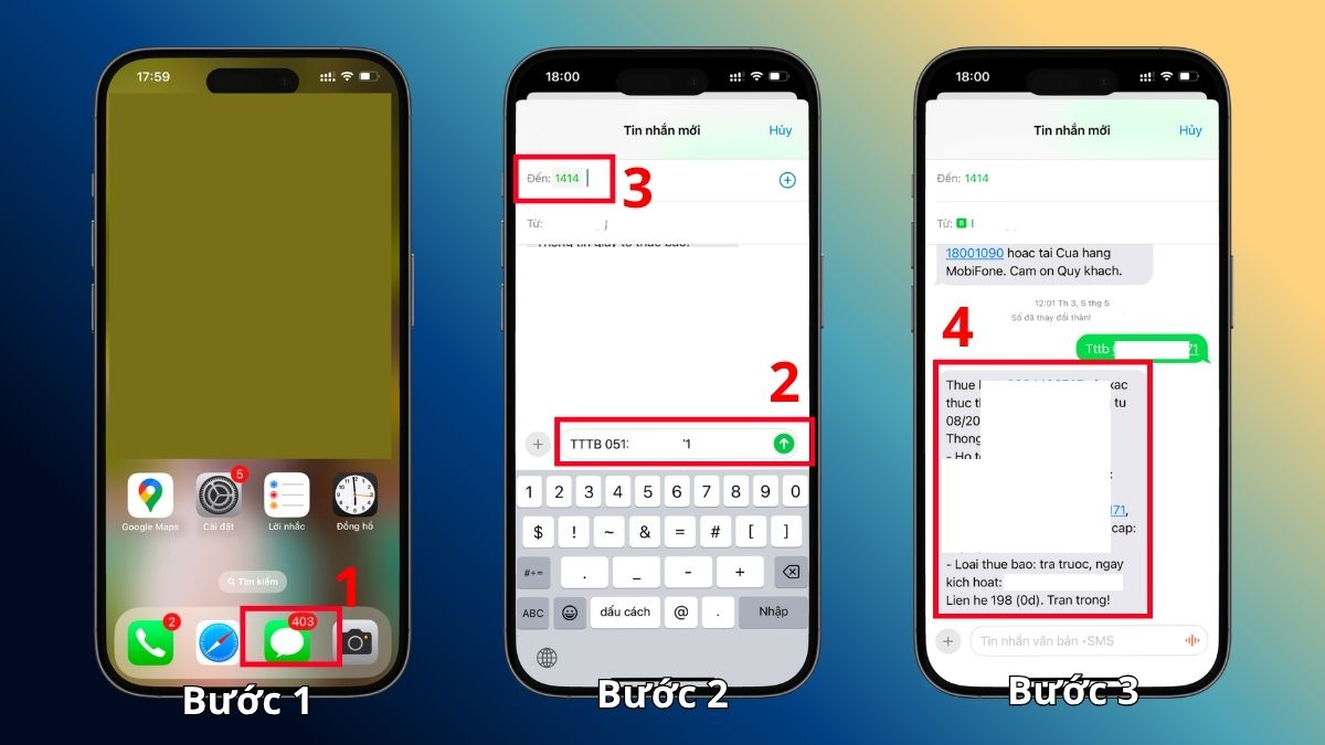 Soạn tin nhắn TTTB gửi 1414 miễn phí
