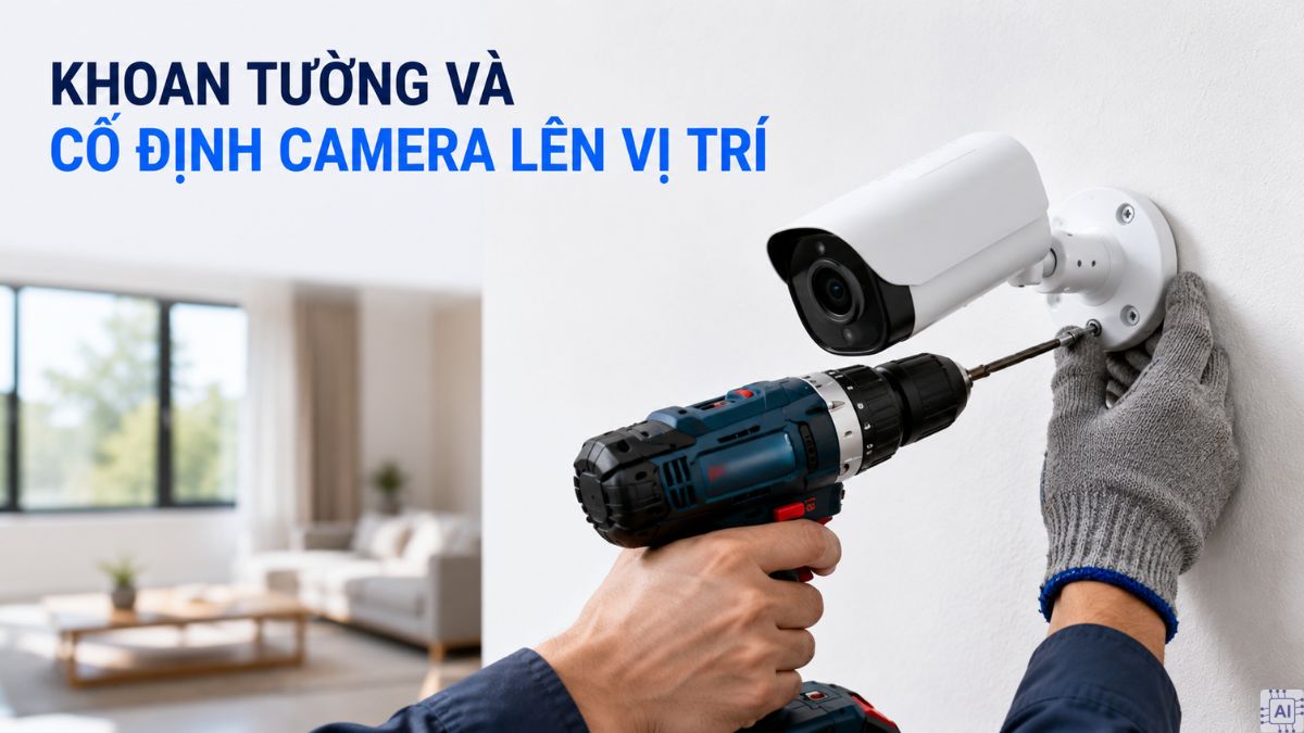 cách lắp camera trong nhà bước 4