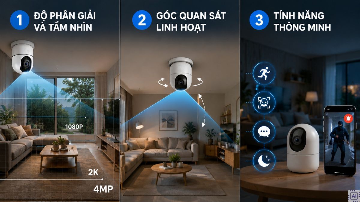 Kinh nghiệm chọn camera phù hợp nhất để lắp trong nhà