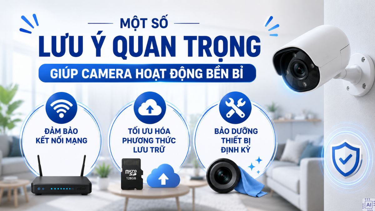 Một số lưu ý quan trọng giúp camera hoạt động bền bỉ