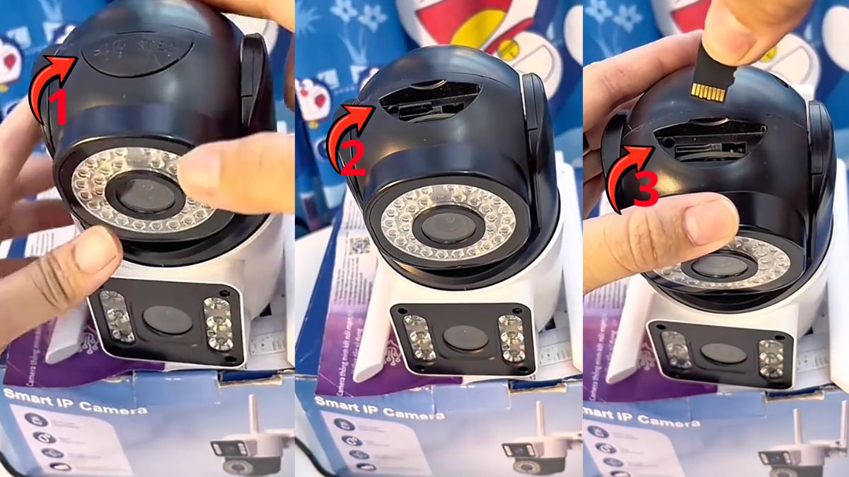 Cách lắp thẻ nhớ camera V360 Pro
