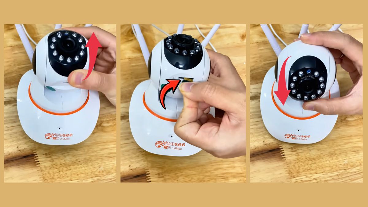 Cách lắp thẻ nhớ camera Yoosee