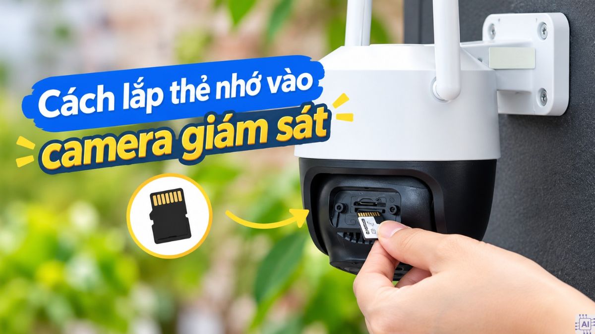 Hướng dẫn cách lắp thẻ nhớ vào camera giám sát đơn giản