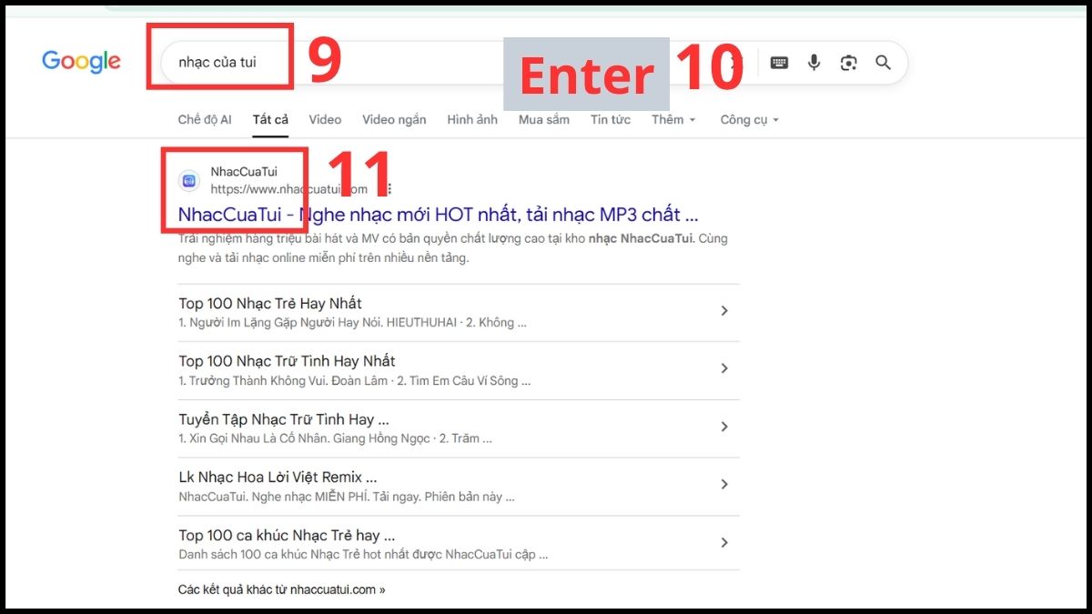 Cách tải nhạc về thẻ nhớ bằng Chrome bước 4