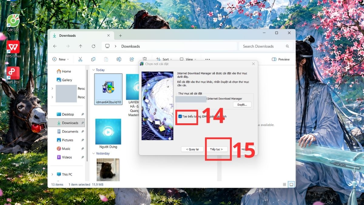 Cách lưu nhạc về thẻ nhớ bằng IDM bước 8