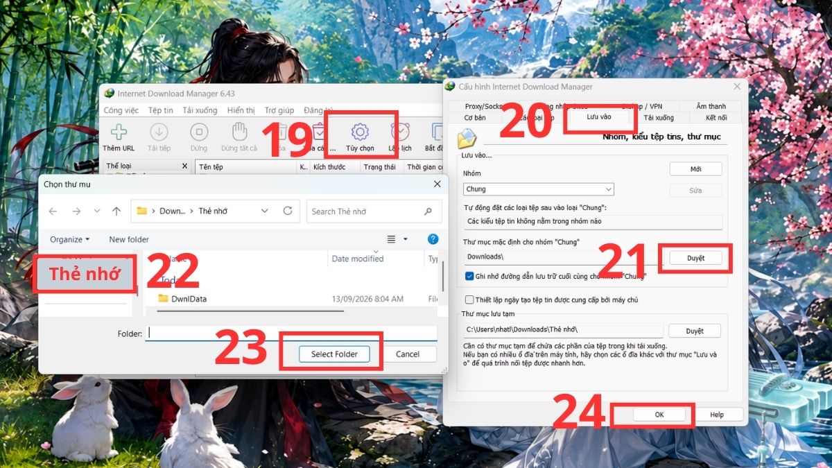 Cách lưu nhạc về thẻ nhớ bằng IDM bước 11
