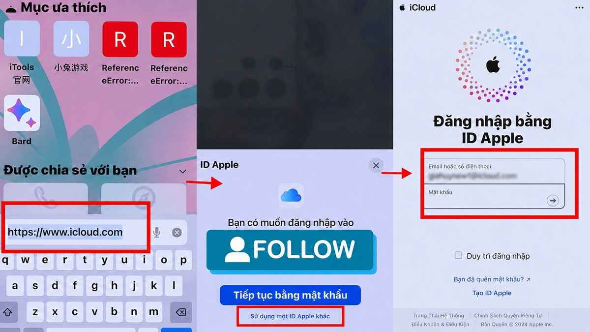Các cách mở khóa iPhone bằng icloud bước 1