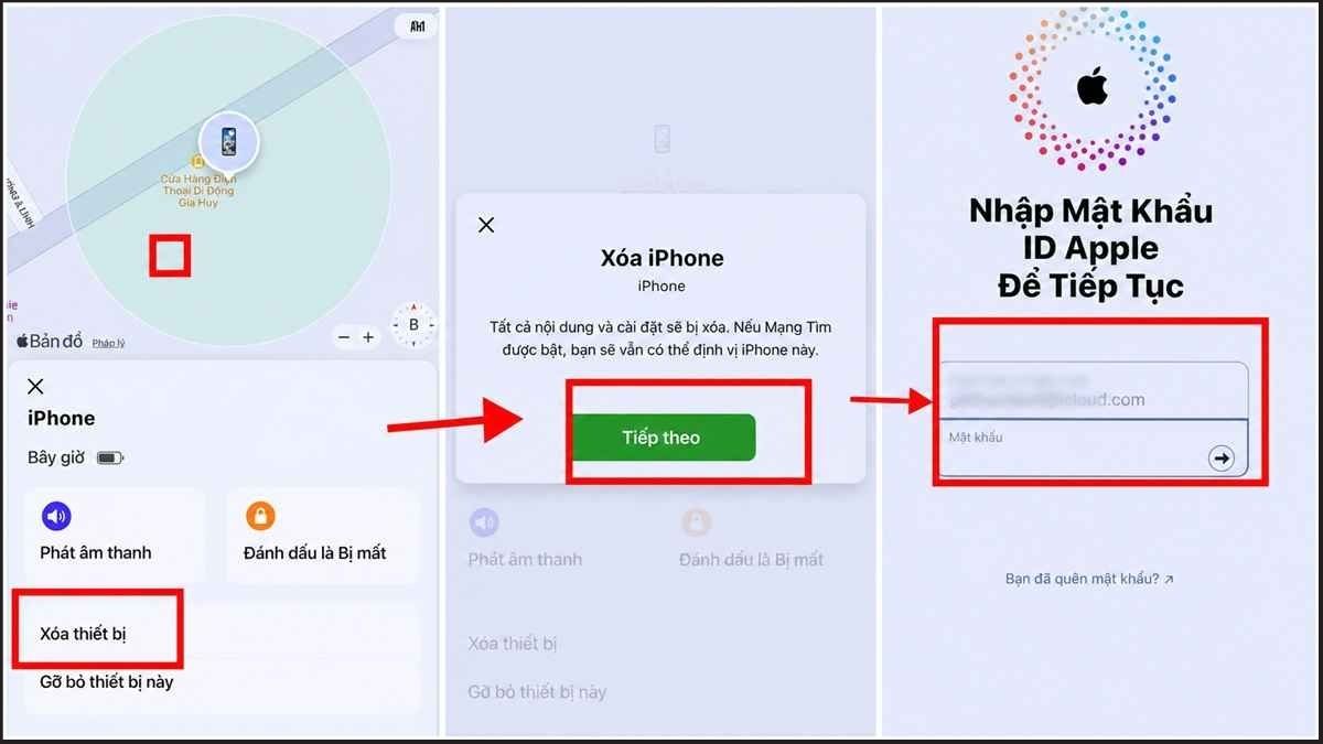 Các cách mở khóa iPhone bằng icloud bước 4