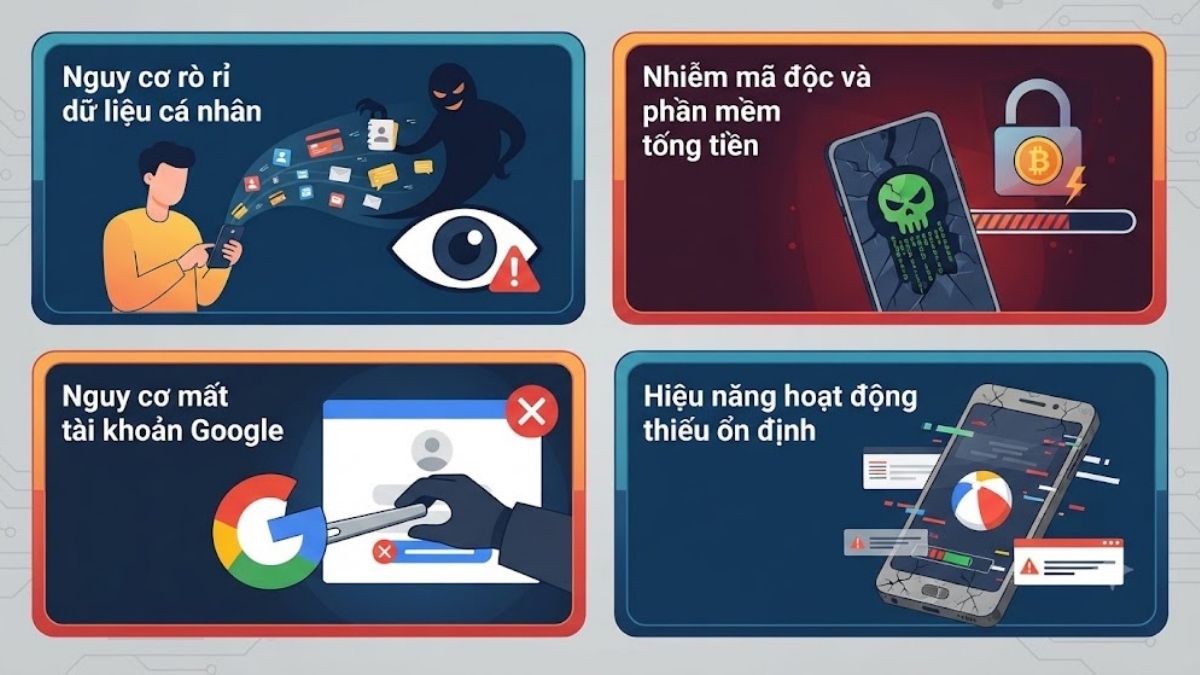 Cảnh báo rủi ro bảo mật khi sử dụng ứng dụng lậu