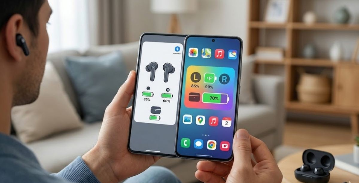 Cách nhận biết hộp sạc tai nghe hết pin qua App