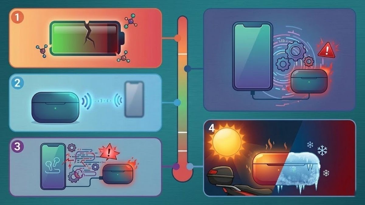 Vì sao hộp sạc tai nghe nhanh hết pin?