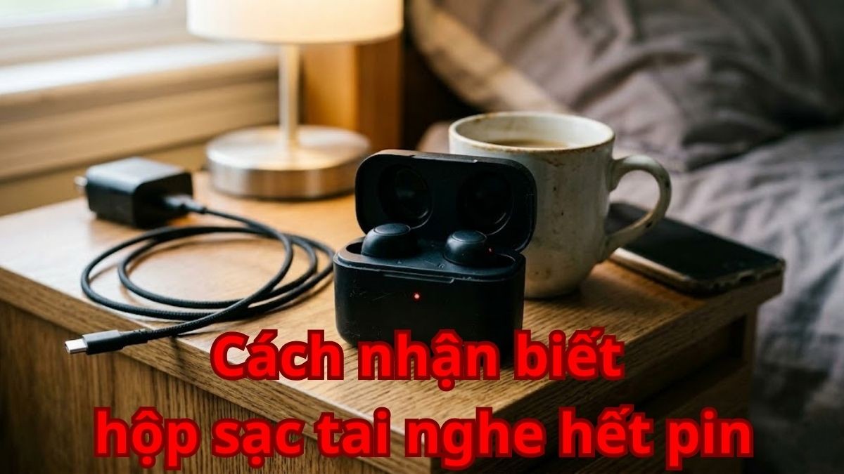 3 Cách nhận biết hộp sạc tai nghe hết pin chính xác nhất