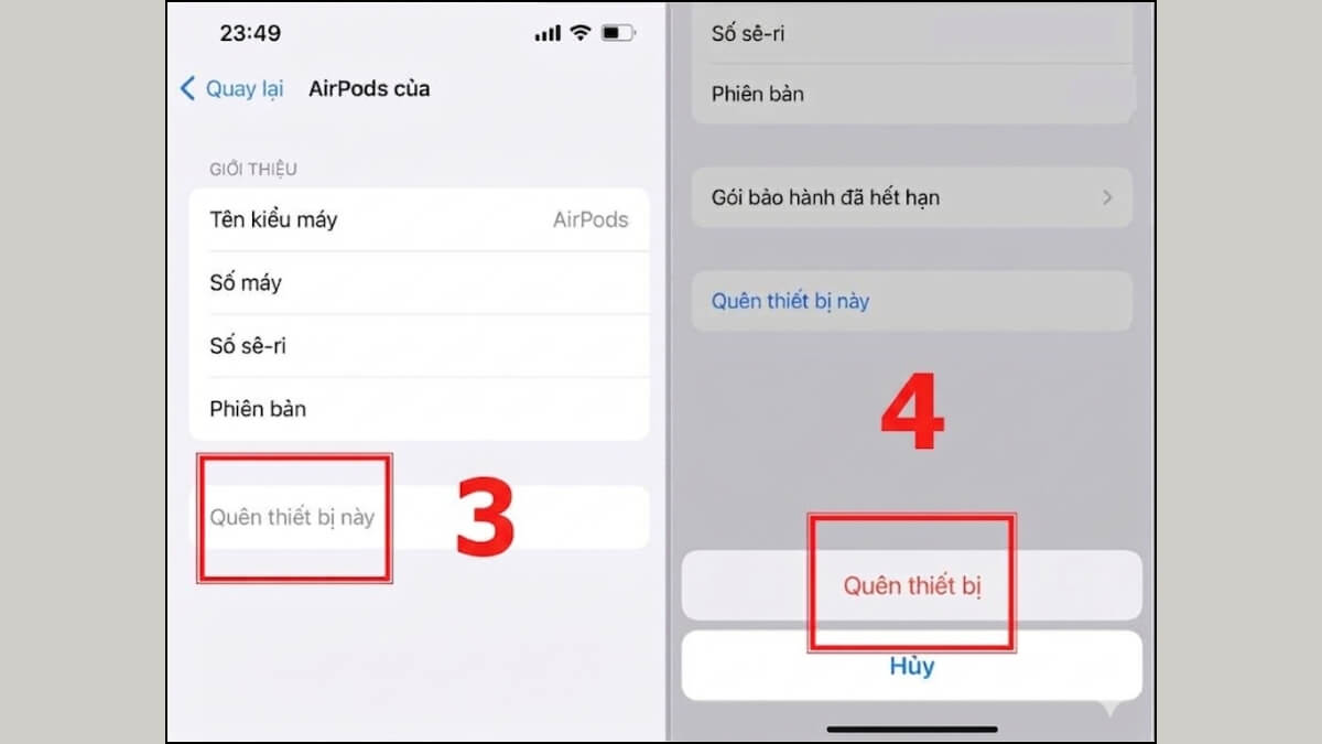 Cách reset tai nghe bluetooth Apple AirPods bước 2