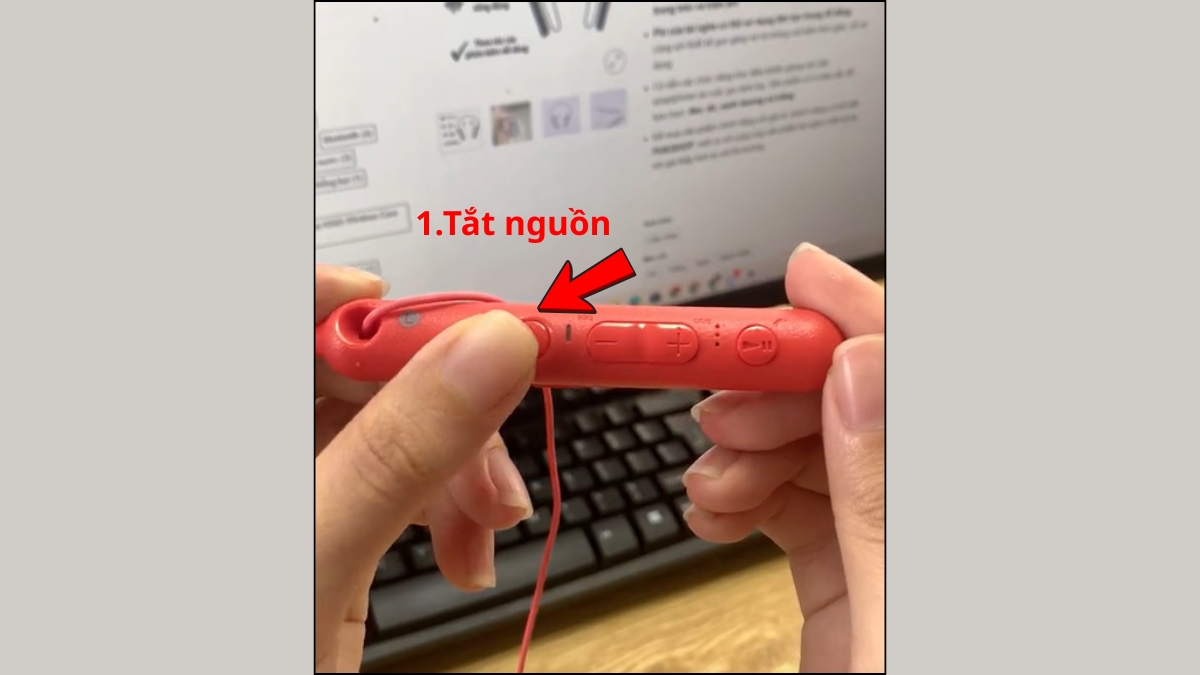 Cách reset tai nghe bluetooth tai nghe bluetooth Neckband cách 1