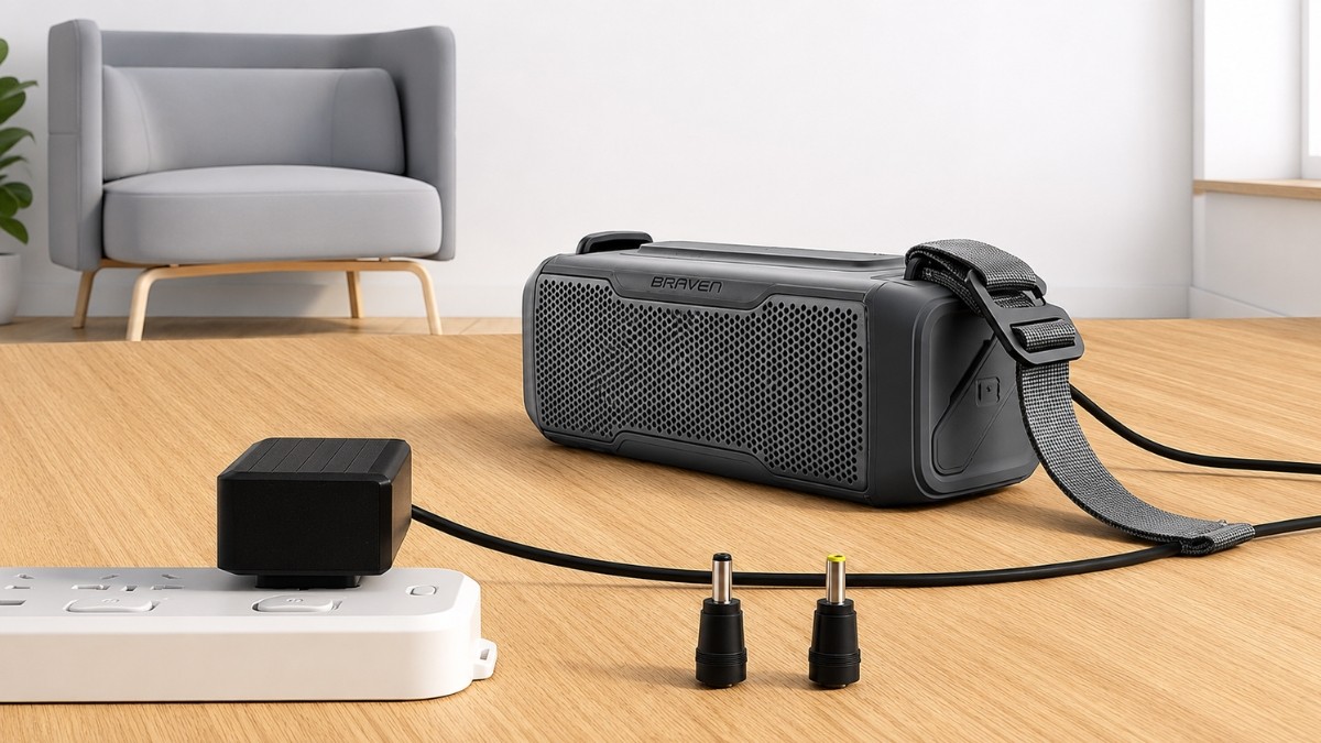 Sạc nhồi pin cho loa Bluetooth mới mua về