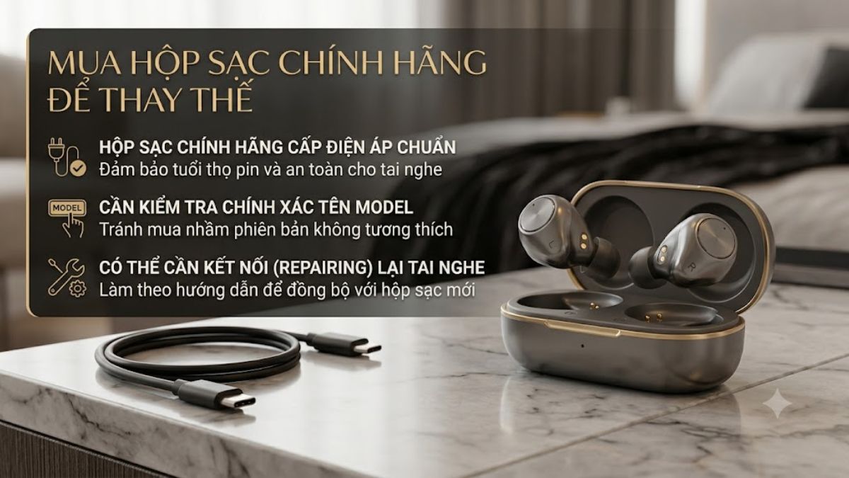 Mua hộp sạc chính hãng để thay thế