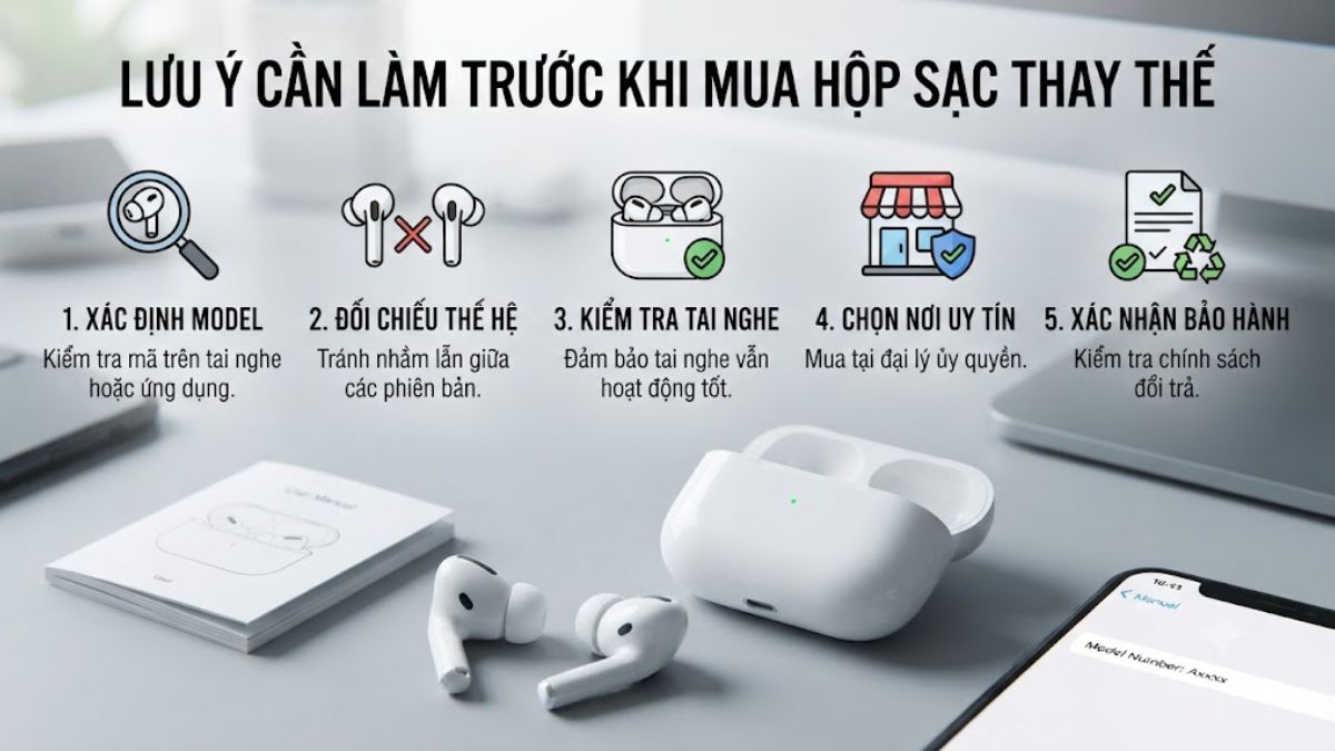 Cần làm gì trước khi mua hộp sạc thay thế
