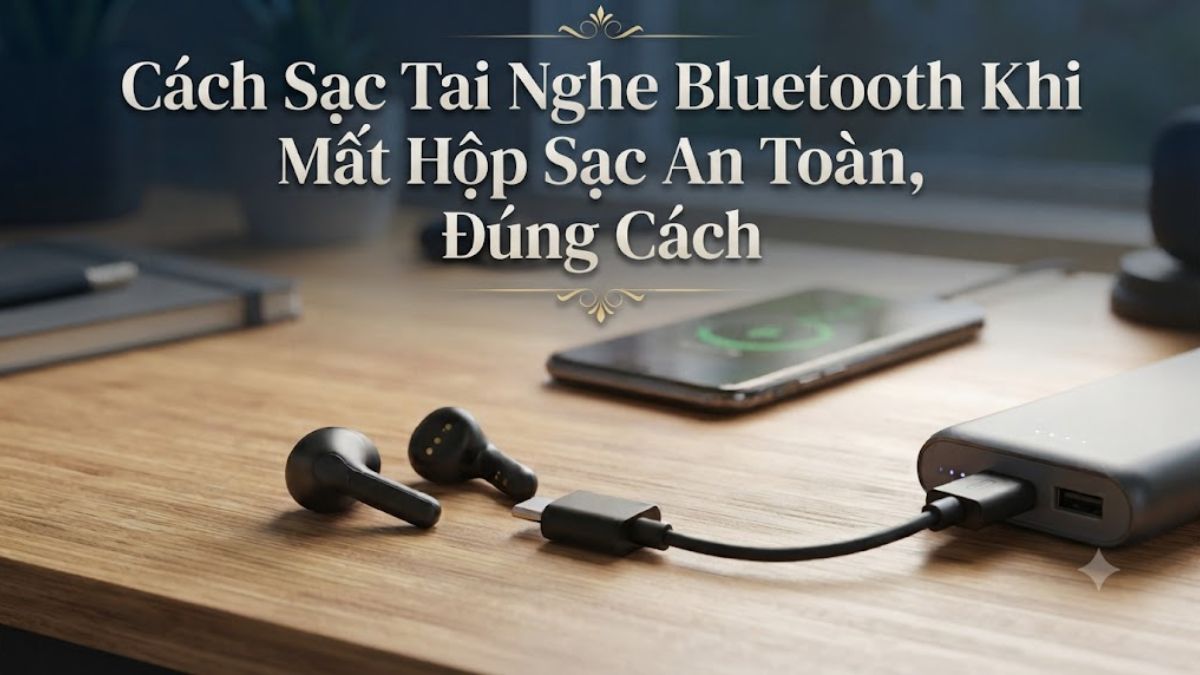 Cách sạc tai nghe Bluetooth khi mất hộp sạc đúng cách