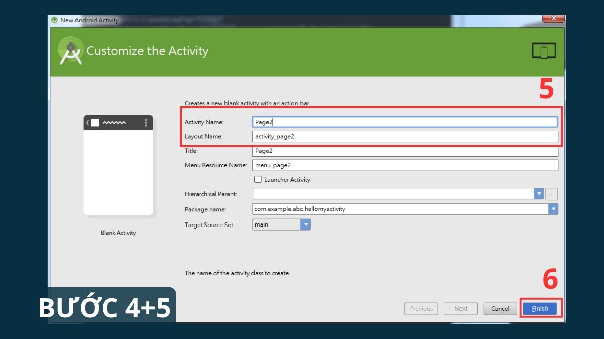 Cách thêm New Activity trong Android Studio bước 4