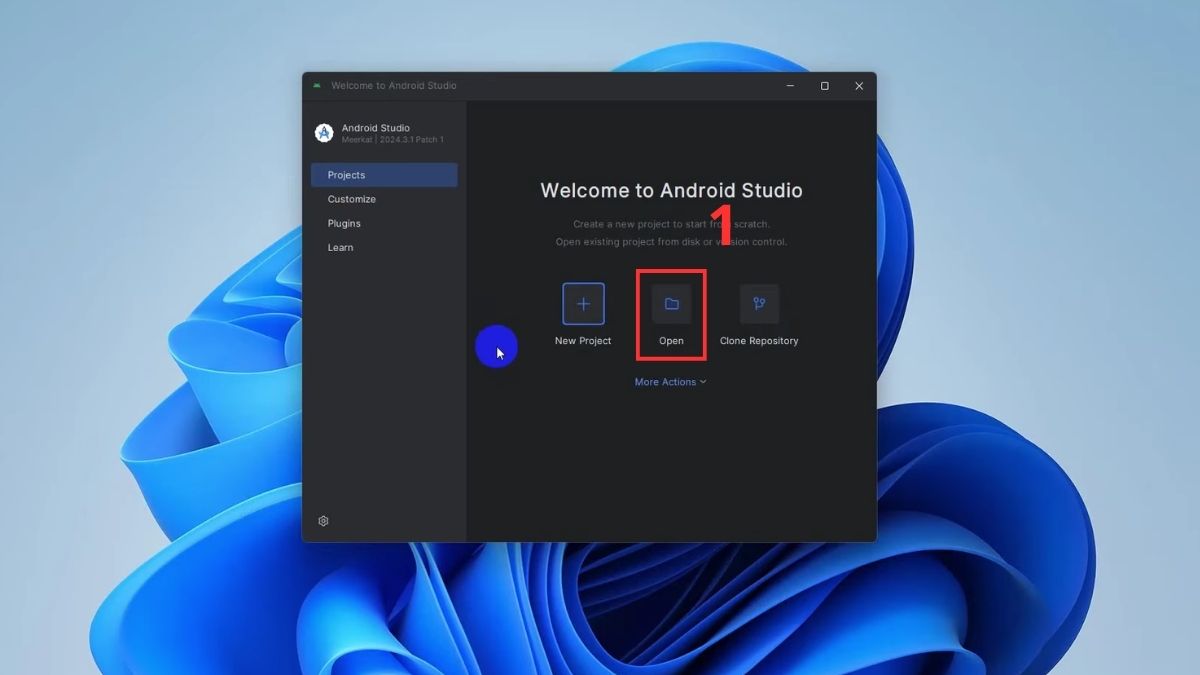 Cách Import Project vào Android Studio bước 1