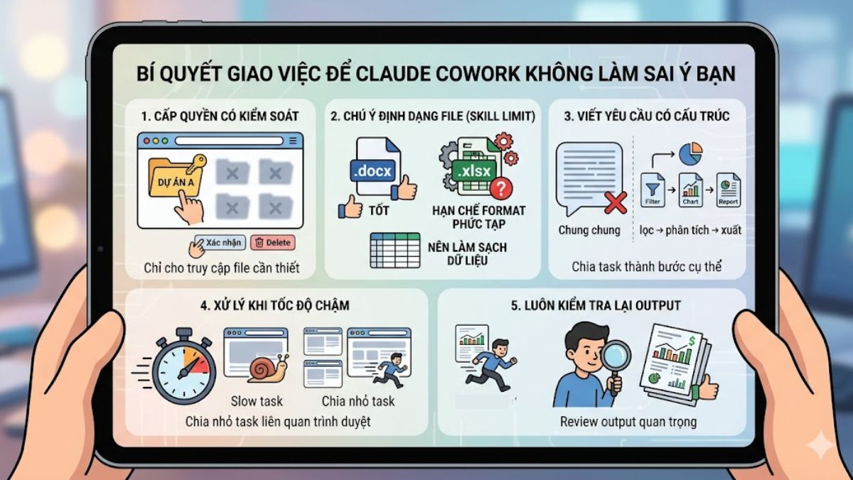 Bí quyết giao việc để Claude Cowork không làm sai ý bạn 