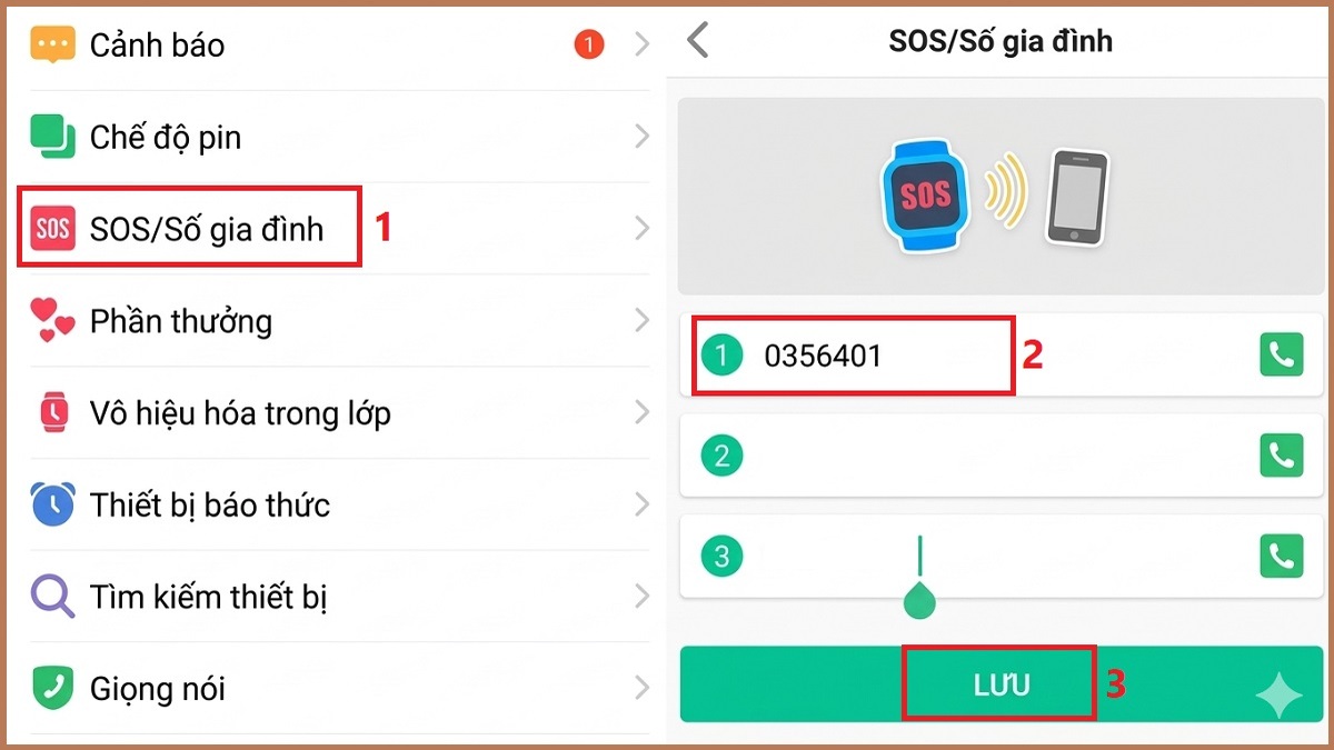 Cách Cài đặt cảnh báo khẩn cấp bước 1