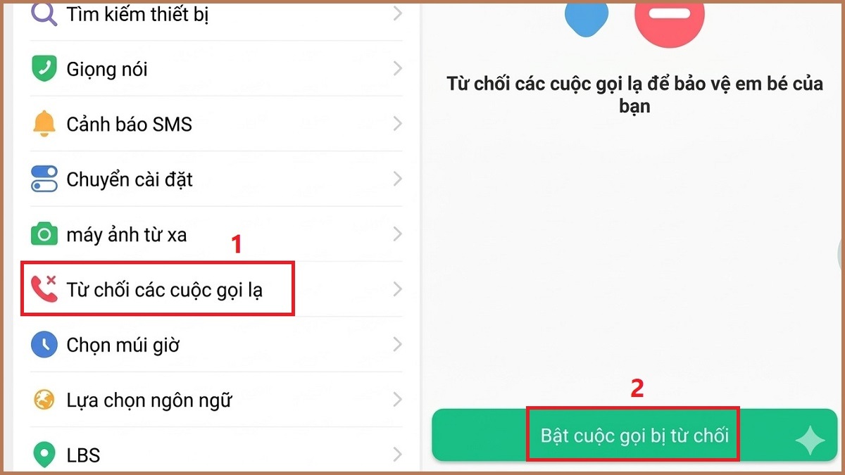 Cách chặn số lạ chỉ người thân mới có thể liên lạc