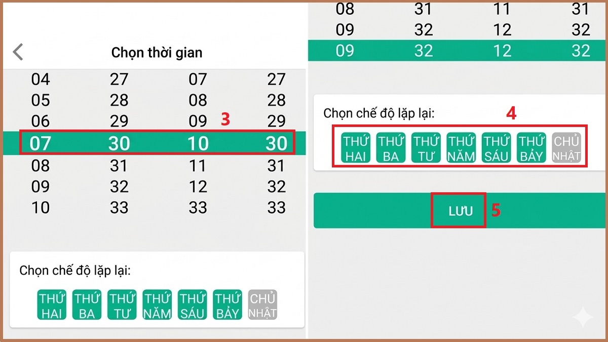 cài đặt chế độ lớp học đồng hồ định vị trẻ em bước 2