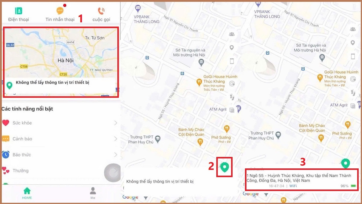 Cách cài đặt định vị trên đồng hồ của trẻ bước 1