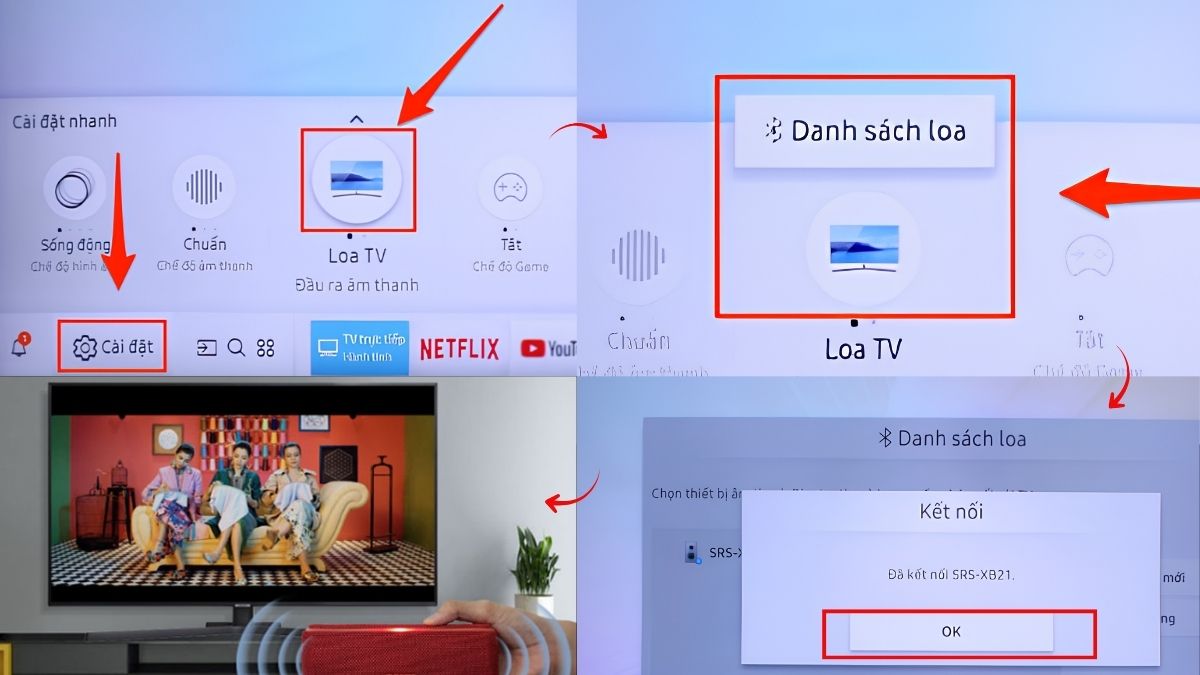 Cách Kết Nối Loa Với TV
