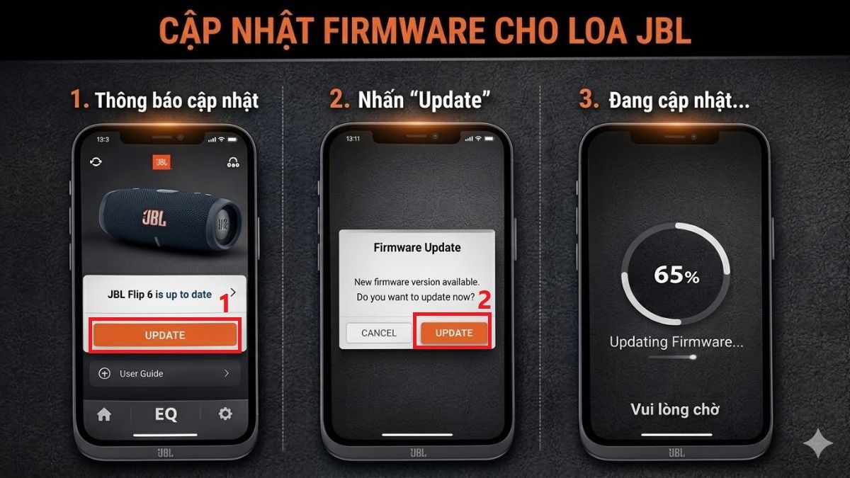 Cách sử dụng App JBL Portable để cập nhật Firmware