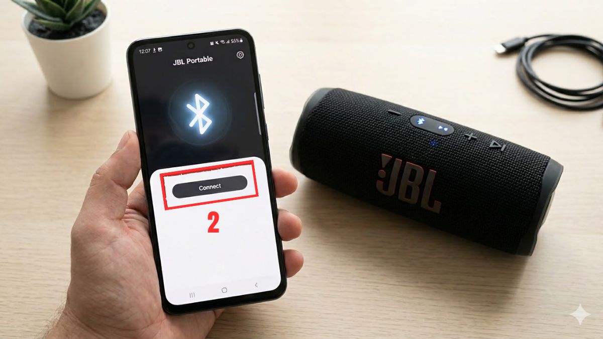 Cách sử dụng Chế độ rảnh tay và Trợ lý ảo trên loa JBL bước 2