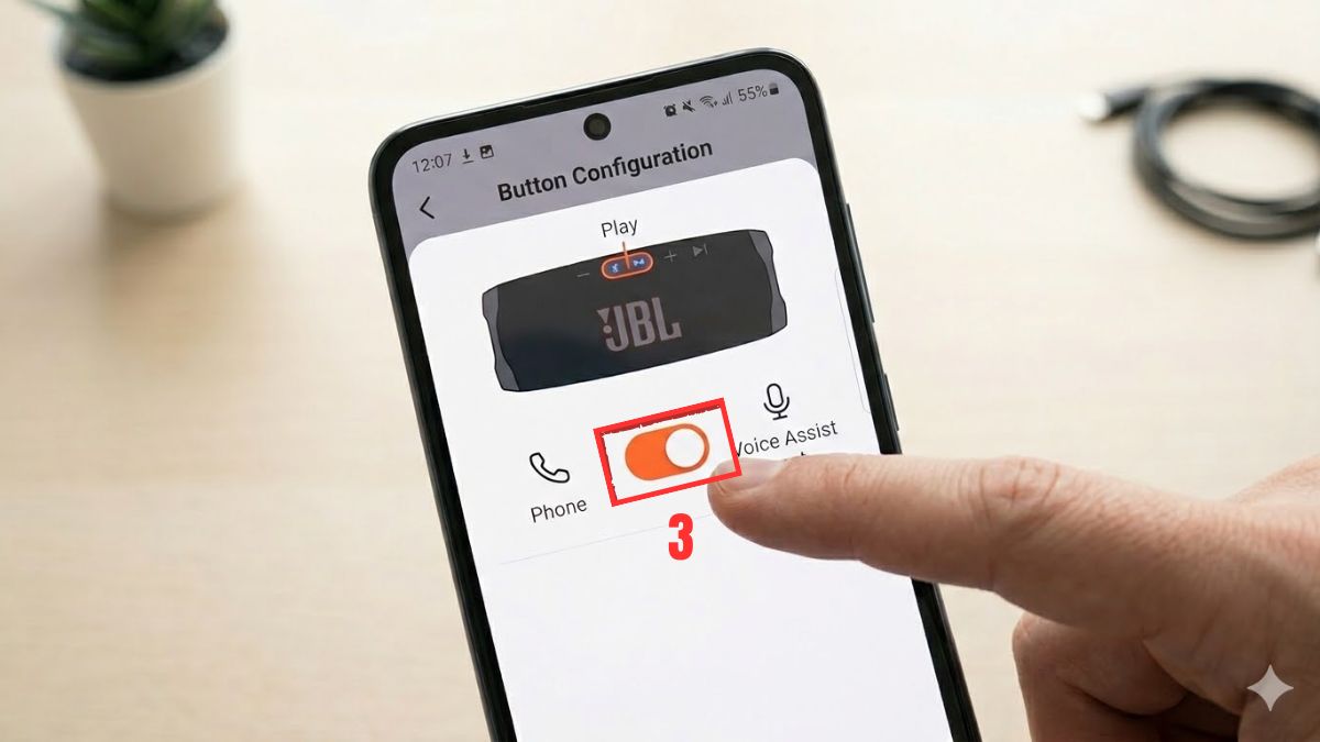 Cách sử dụng Chế độ rảnh tay và Trợ lý ảo trên loa JBL bước 3