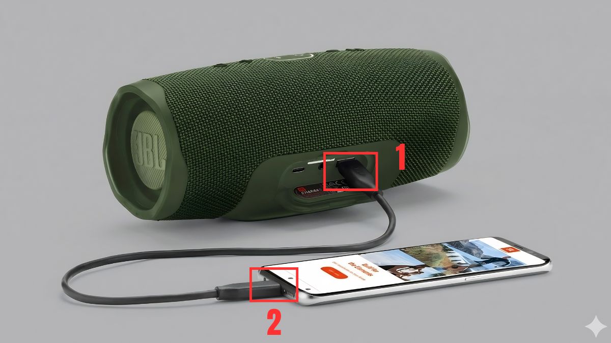 Cách dùng loa JBL như một sạc dự phòng