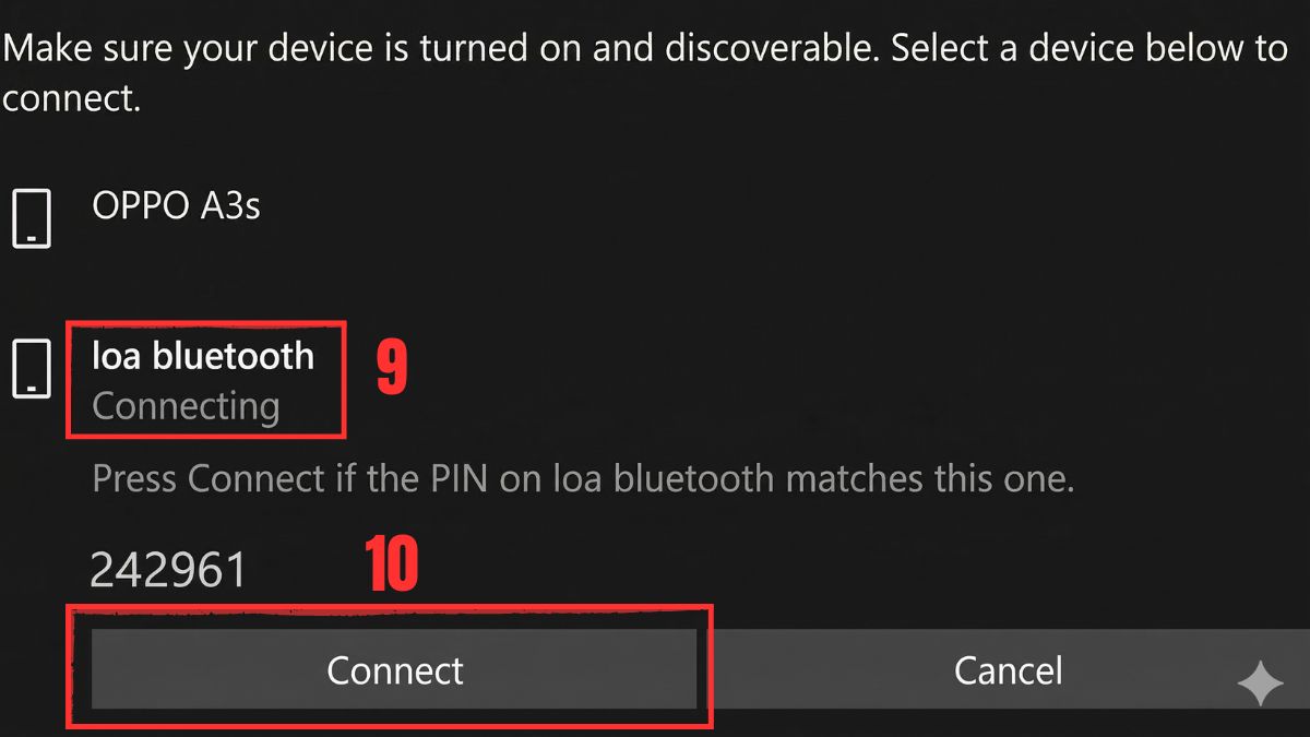 Cách kết nối loa JBL với máy tính bước 5
