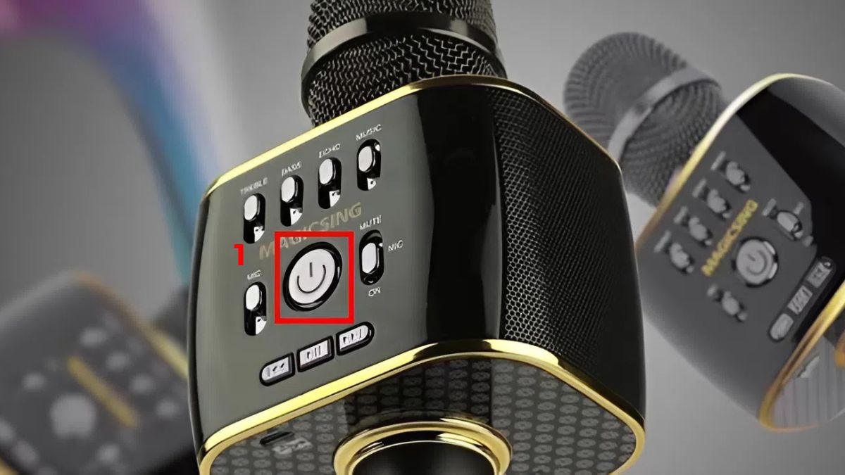 Cách kết nối micro karaoke với điện thoại bước 1