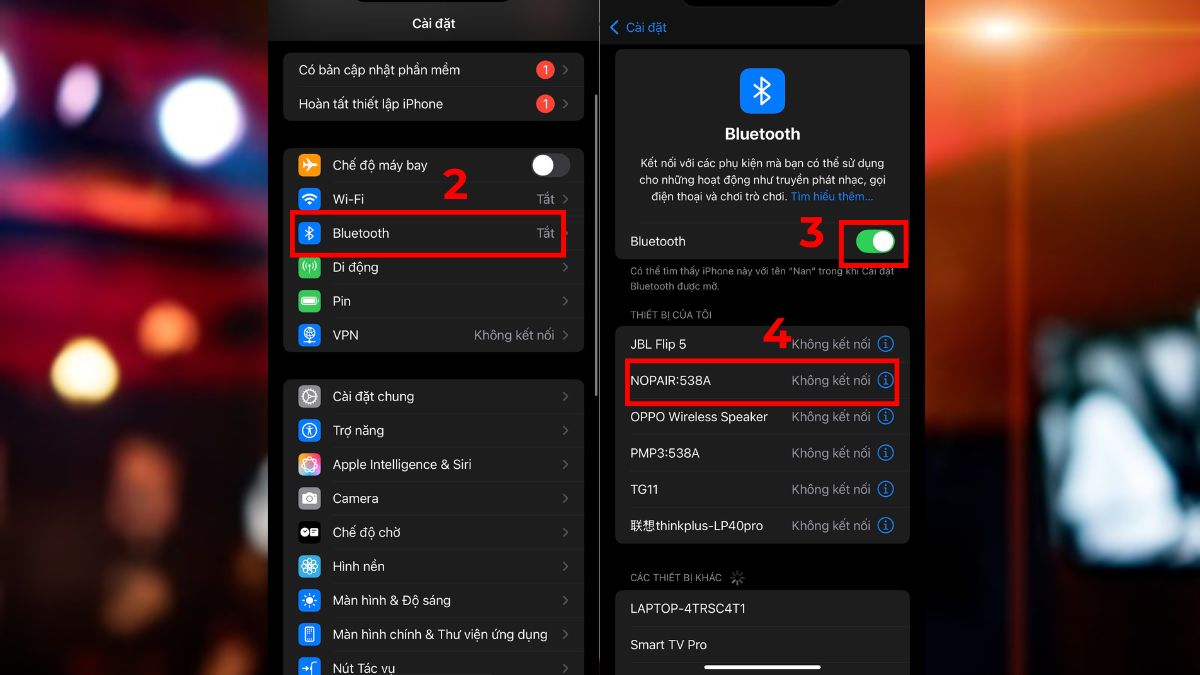 Cách kết nối micro karaoke với điện thoại bước 2