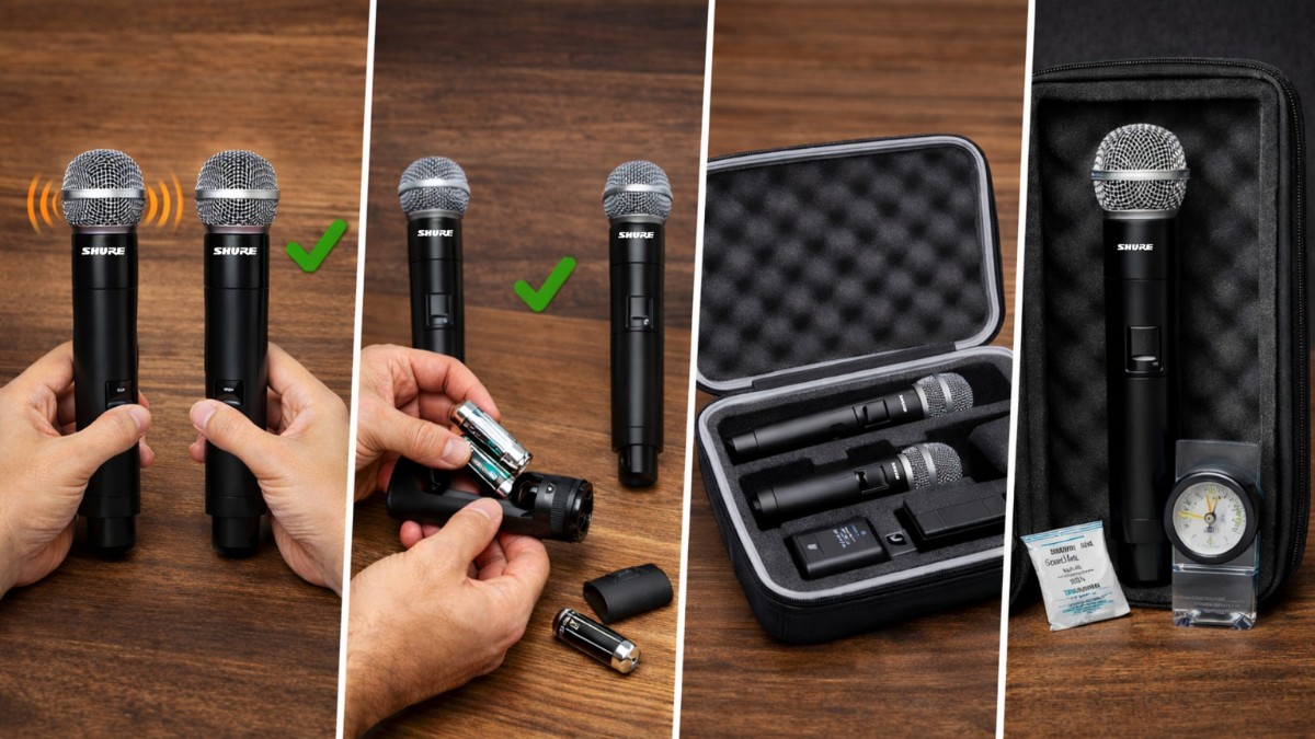 Lưu ý để tăng tuổi thọ cho micro không dây Shure