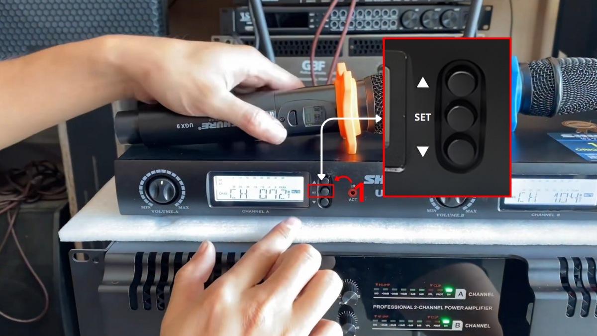 Cách dò sóng và đồng bộ tần số IR bước 1