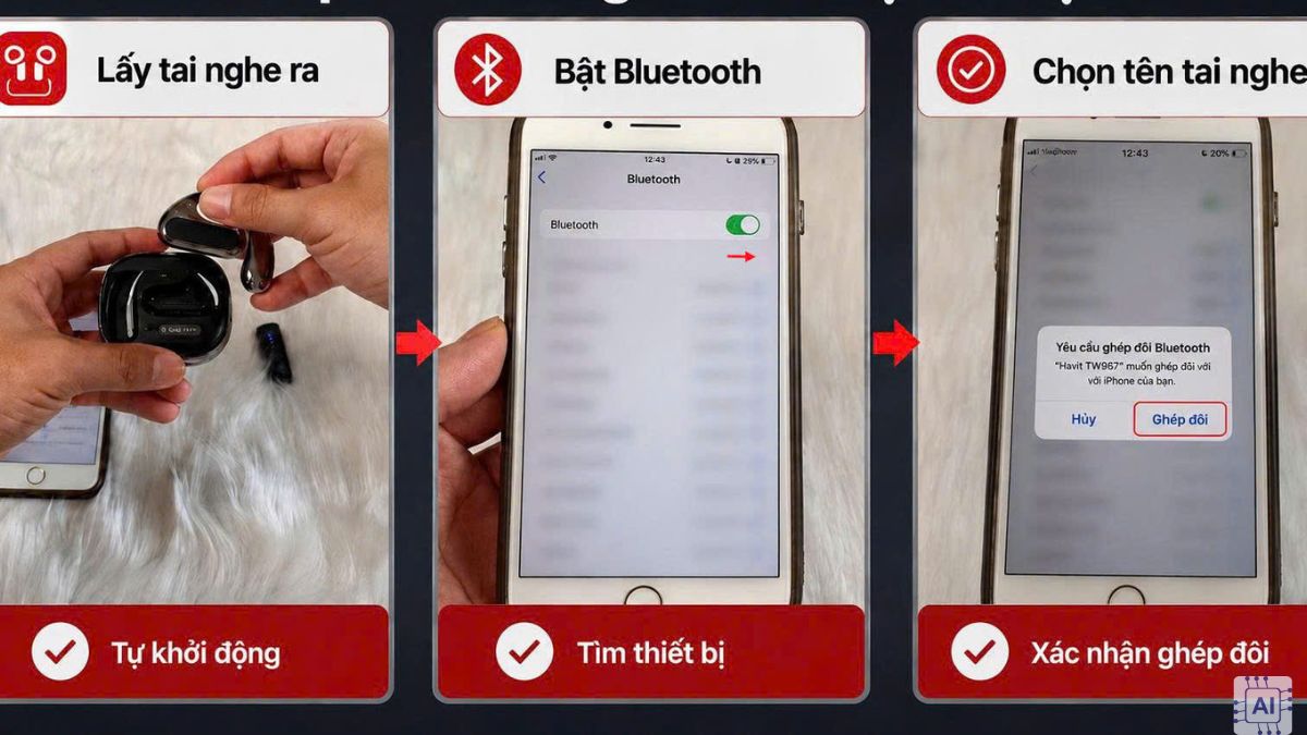 cách sử dụng tai nghe phiên dịch bước 2